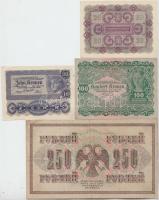 Vegyes: Ausztria 1922. 10K + 20K + 100K + Orosz Birodalom 1917. 250R T:I-,II,III
Mixed: Austria 1922...