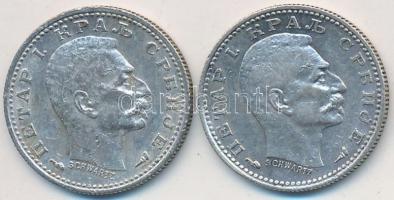 Szerbia 1915. 50P Ag (2x) T:2
Serbia 1915. 50 Para Ag (2x) C:XF