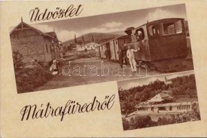 1949 Mátrafüred, vasútállomás, vonat