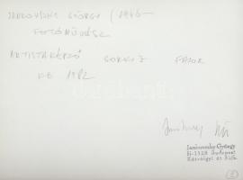 cca 1982 Jankovszky György(1946-): Artistaképző, 2 db fotó, feliratozva, aláírt, pecséttel jelzett, ...