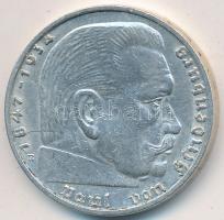 Német 3. Birodalom 1937E 2M Ag "Hindenburg" T:2
German Third Reich 1937E 2 Marks Ag "...