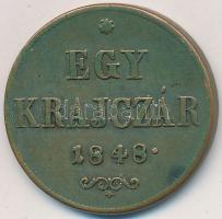 1848. 1kr Cu T:2,2- patina