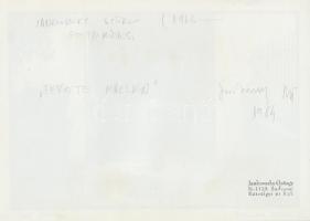 1984 Jankovszky György(1946-): Fekete macska, feliratozva, aláírt, pecséttel jelzett, 23x17 cm