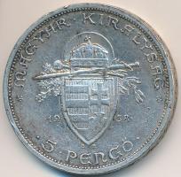 1938. 5P Ag "Szent István" T:2,2- patina
Adamo P8.1