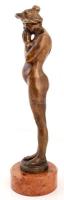 Horvay János: (1873-1944): Éva. Bronz, jelzett, márvány talapzaton, m:54 cm