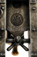 Napóleoni ágyú makett, kínai jelzéssel, mozgó kerekekkel, h:13cm