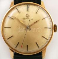 cca 1960 14 K arany Certina svájci mechanikus karóra. Arany tok és hátlap. Jól működik. / 14 Ct gold...