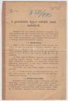 1881 Szatmár: A prostitutió ügyet érdeklő rendszabályok 16p.