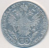 1827B 20Kr Ag "I. Ferenc" T:2-