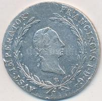 1827B 20Kr Ag "I. Ferenc" T:2-