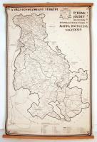 1970 A Váci egyházmegye térképe Dr. Bánk József megyéspüspök székfoglalásának évében, Kartográfiai Vállalat, falra akasztható térkép, 63x93 cm