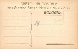 Bologna, Palazzo Bevilacqua, Stella d'Italia e Aquila Nera; un Automobile dell'Albergo / h...