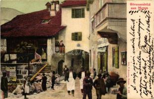 Merano, Meran, Strassenbild; Verlag Joh. F. Amonn / street view