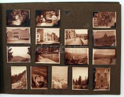 cca 1940-1950 Életképek Szarajevóból, fotóalbum, 45 képpel, 4,5x3,5 és 14x9 cm közötti méretekben / cca 1940-1950 Sarajevo, 45 photos, 4,5x3,5 - 14x9 cm