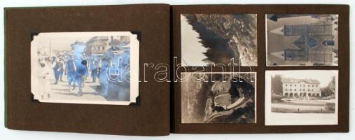 cca 1940-1950 Életképek Szarajevóból, fotóalbum, 45 képpel, 4,5x3,5 és 14x9 cm közötti méretekben /
...