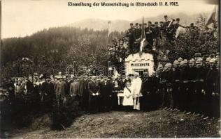 1912 Mitterbach, Wasserwerk, Einweihung der Wasserleitung / inauguration of the aqueduct, photo