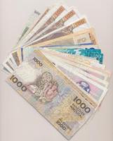 34db-os vegyes modern külföldi bankjegy tétel, közte Belgium (7db), Svédország (4db), Finnország (3d...