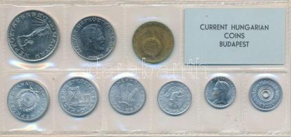 1971. 2f-10Ft 9db klf érmés forgalmi sor fóliatokban, benne színhiányos 10Ft! T:1