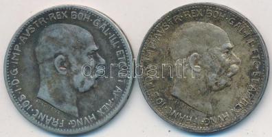 Ausztria 1915. 1K Ag "Ferenc József" (2x) T:2-
Austria 1915. 1 Corona Ag "Franz Josep...
