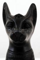 Egyiptomi macska szobor, műgyanta, hibátlan, jelzés nélkül, m:28cm