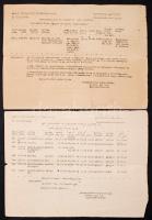 1948  Kitelepítésekkel kapcsolatos okmányok, feljegyzések, a Központi Vámigazgatóság által készített...