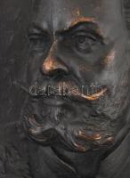 1898. (?) "Baross Gábor" nagyméretű, felakasztható, szignó nélküli, egyoldalas Br plakett,...