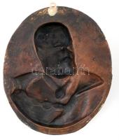 1898. (?) "Baross Gábor" nagyméretű, felakasztható, szignó nélküli, egyoldalas Br plakett,...