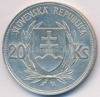 Szlovákia 1939. 20K Ag "Tiso" T:2-
Slovakia 1939. 20 Korun Ag "Tiso" C:VF