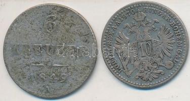 Ausztria 1849A 6kr Ag + 1870. 10kr Ag T:2-,3
Austria 1849A 6 Kreuzer Ag + 1870. 10 Kreuzer Ag C:VF,F