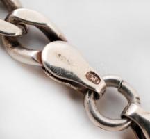 Ezüst (Ag) nyaklánc, jelzett, h: 55 cm, 21,8 g /
silver necklace, 55 cm, 21,8 g