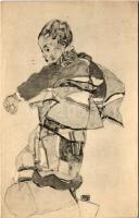 1916 Portrait of a Child. Aus der Egon Schiele Mappe. Verlag der Buchhandlung Richard Lányi, Wien I. Kärtnerstrasse 44. Lichdruck von Max Jaffé s: Egon Schiele