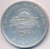 1938. 5P Ag "Szent István" T:2- 
Adamo P8.1