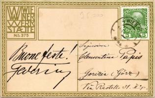 Wiener Werkstätte No. 375 easter greeting s: Mela Koehler