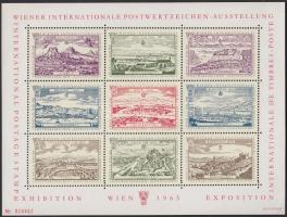 1942 Honvédkarácsony 8 db levélzáró lapon + 1965 Bécsi bélyegkiállítás levélzáró kisív