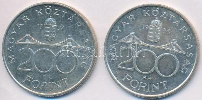 1994. 200Ft Ag "Deák" (2x) T:2,2-