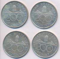 1994. 200Ft Ag "Deák" (4x) T:2,2-