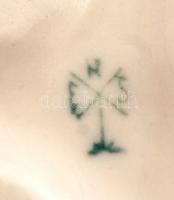 Ens porcelán rózsa, sérült, jelzett, 8x7 cm