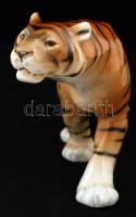 Royal Dux tigris, kézzel festett, jelzés nélkül, hibátlan, h:33 cm, m:16,5 cm / Royal Dux tiger, per...