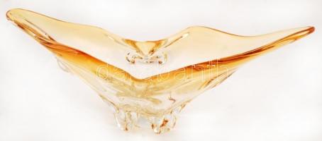 3 db jugoszláv dekoratív színes üvegtárgy, hibátlan, jelzett