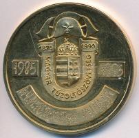 1995. "Magyar Tűzoltószövetség - Jubileumi Emlékérem" aranyozott fém emlékérem (43mm) T:PP...