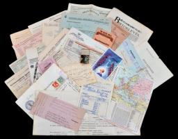 Vegyes papírrégiség tétel, benne érdekesebb dokumentumok, munkaszolgálatos katona dokumentumai, bizt...