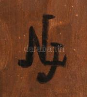 NLJ jelzéssel: Akt, olaj, karton, 51×40,5 cm