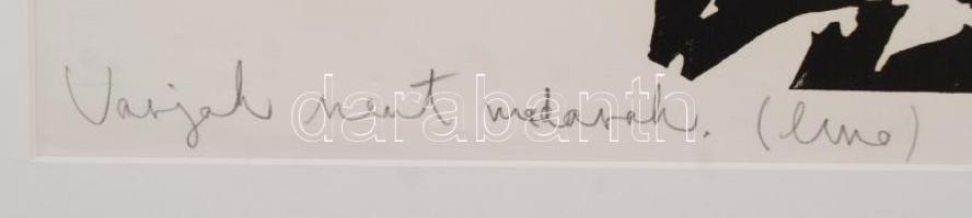 Swierkiewicz Róbert (1942-): Ady Endre: Varjak szent madarak, linó, papír, jelzett, paszpartuban, 63...