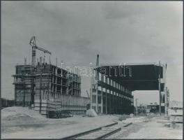 1968 Karai: Budapesti metró, Őrs vezér téri járműtelepének építése, 3 db fénykép, 18x24 cm