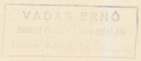 cca  1935 Vadas Ernő (1899-1962): Szent Jobb körmenet a budai királyi palota udvarán, pecséttel jelz...