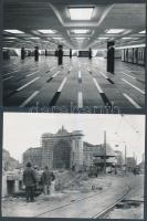 1969-1970 Fényképek a Baross térről, 6 db fotó, 13x18 cm