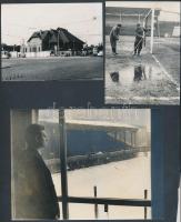 1967-1971 Budapest, a régi FTC focipálya, 11 db fotó, 6x9 cm és 13x18 cm közötti méretek