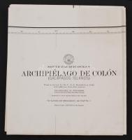 1946 Galapagosz tengerészeti térkép, 1:600. 000, U.S.S. Bowditch, British Admirality Chart, 91x135cm / South Pacific Ocean Archipiélago de Colón (Galápagos Islands) map, 1:600. 000, U.S.S. Bowditch, British Admirality Chart, 91x135cm