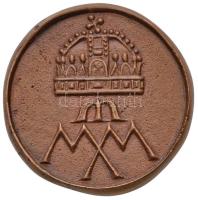 Asszonyi Tamás (1942-) 2000. "Szent István - Magyar Millenium" Br emlékérem, mesterjegy né...