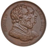 Franciaország 1818. "A IV. Henrik-szobor helyreállításának emlékére" Br emlékérem. Szign.: Raymond Gayrard (33mm) T:2- France 1818. "Medal for the Restoration of the Statue of Henry IV" Br commemorative medallion. "HENRI IV - LOUIS XVIII / A NOS FID&#200;LES SUJETS POUR AVOIR SPONTANÉMENT ET DE LEURS DENIERS RÉTABLI LA STATUE DE NOTRE VI A&#207;EUL HENRI IV" Sign.: Raymond Gayrard (33mm) C:VF